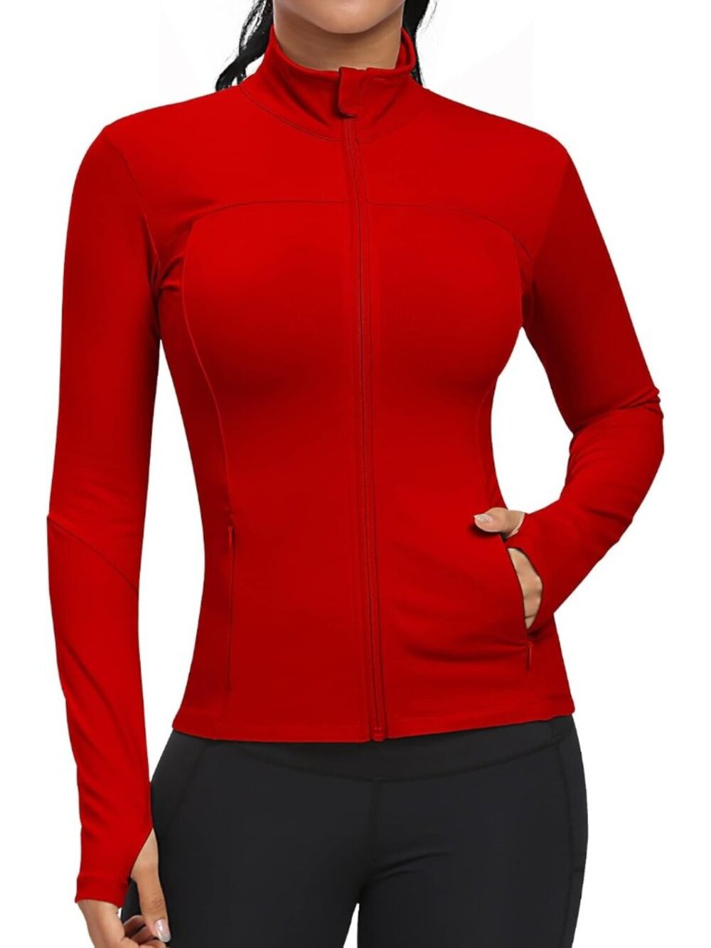 Hip Length Athletic Running Jacket for Women | BBL Style Workout Outerwear